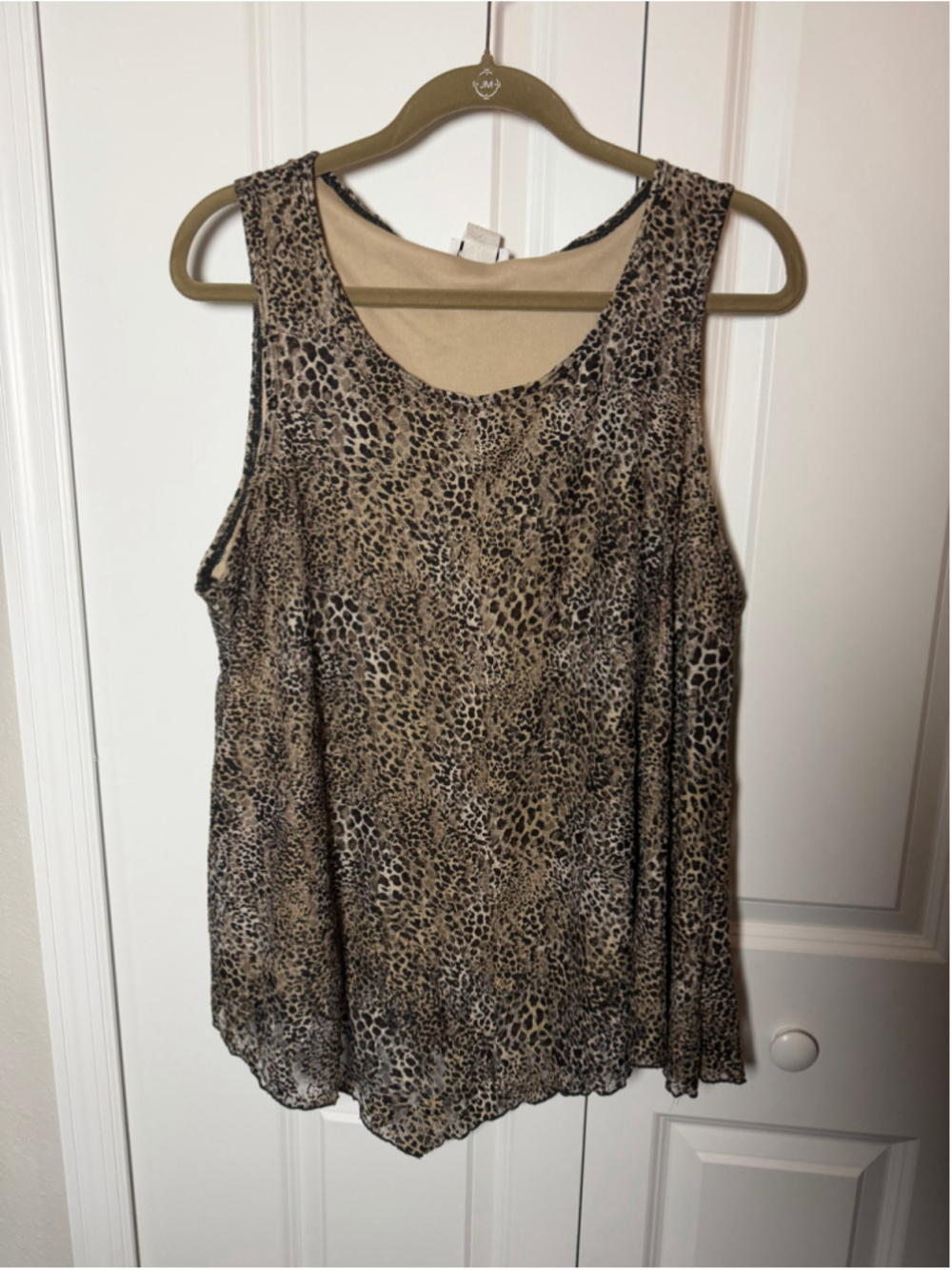 Star Vixen Animal Print Tank Top Plus 3X Brown Black